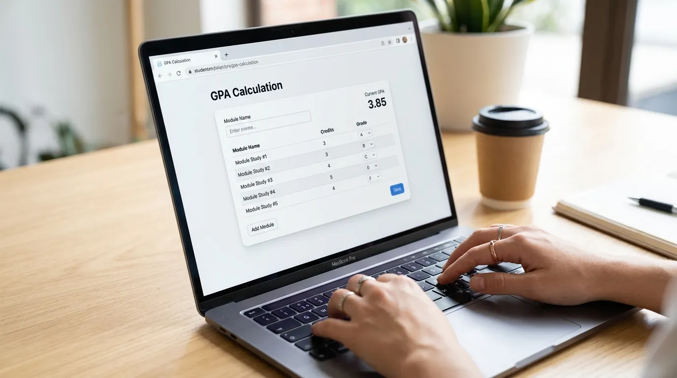 Digital mockup of an intuitive tool used to convert UK marks to GPA instantly.