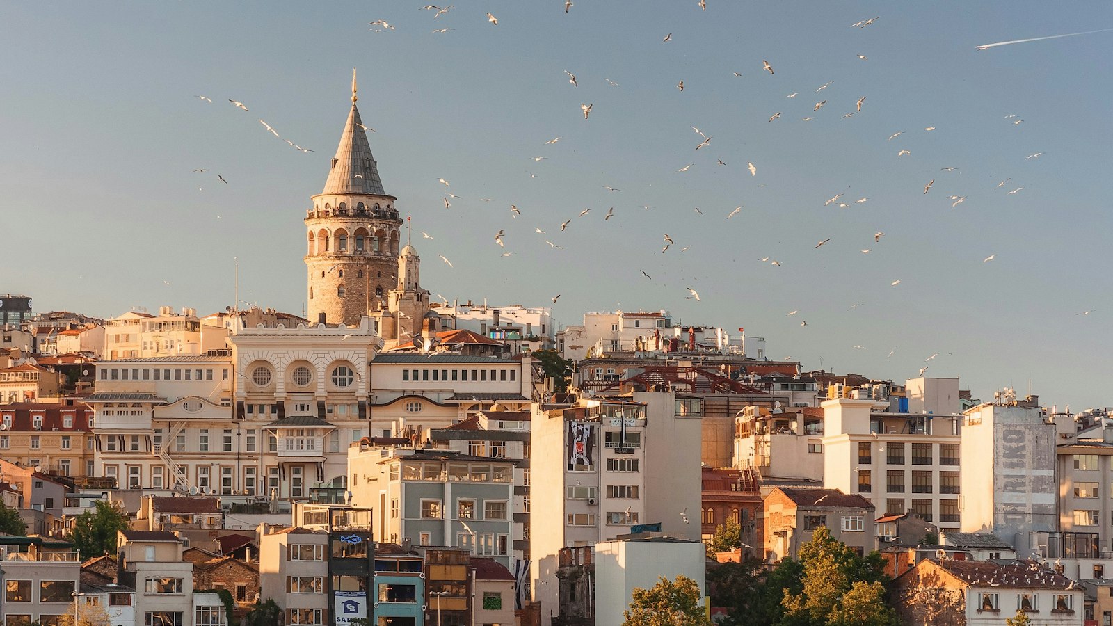 Galata Tower above the Istanbul skyline in Türkiye